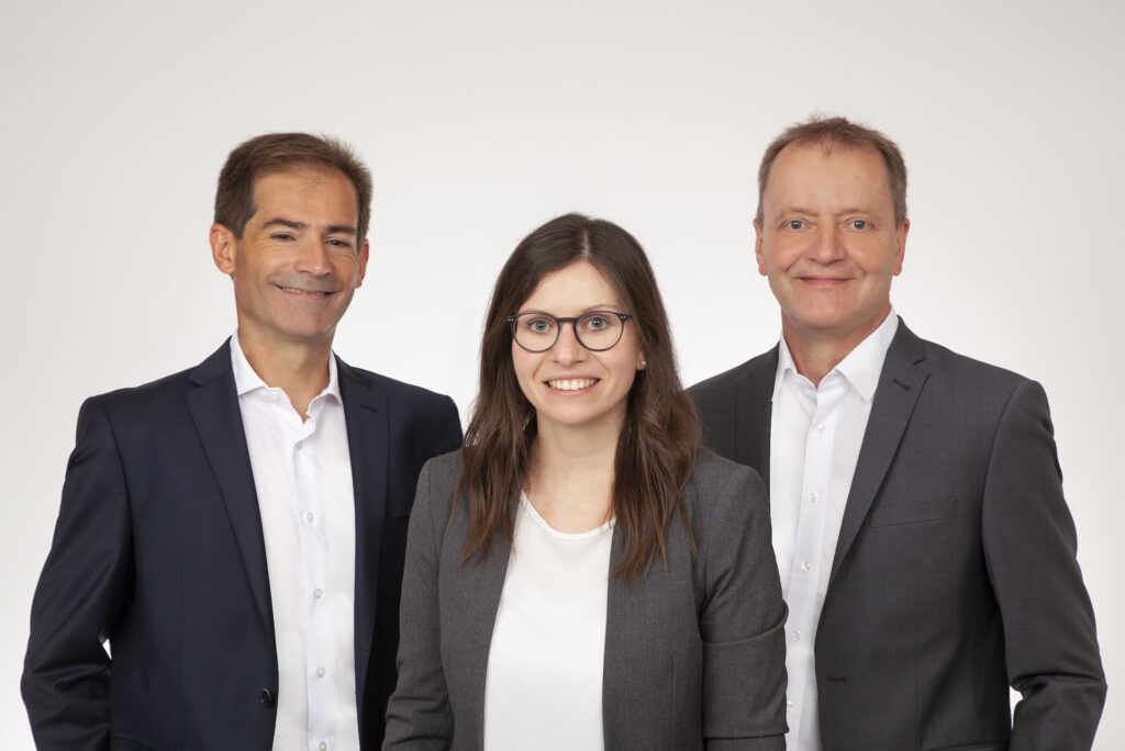 Gruppenbild Geschäftsführung: Thomas Dietinger, Sandra Derler, Gerhard Hammer